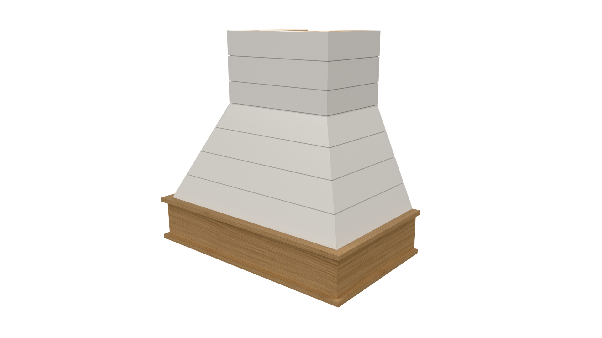 Range Hood | Compound Step Taper with Shiplap