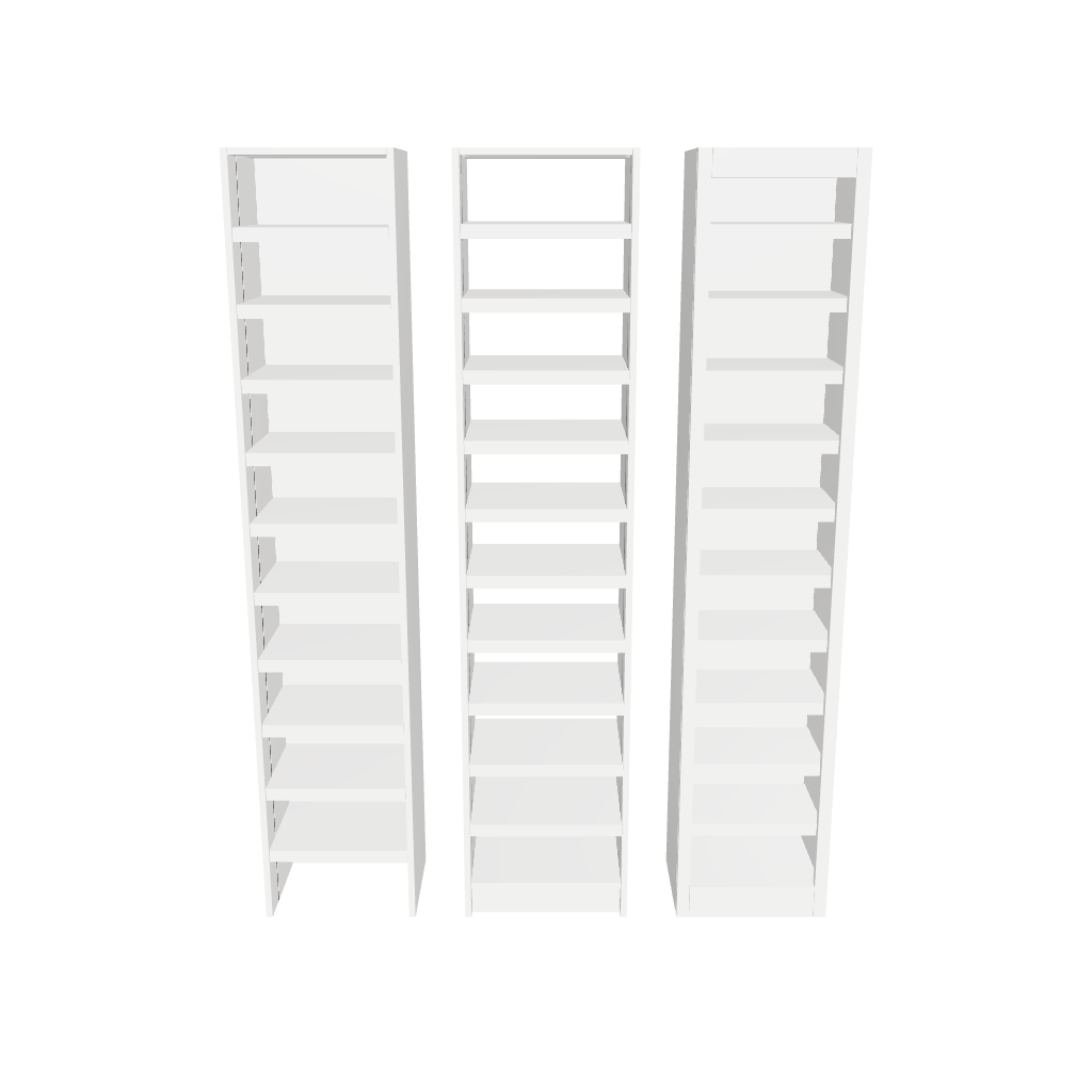 3D assembled view of Häfele Adjustable Shelf Lighting System design for Mozaik Software
