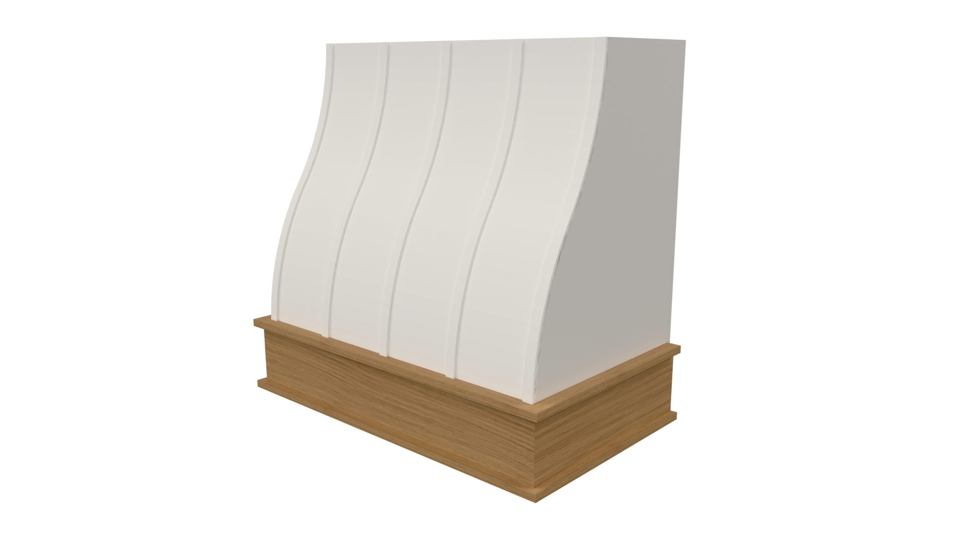 Front: Front view of Bell Straight range hood file for Mozaik Software