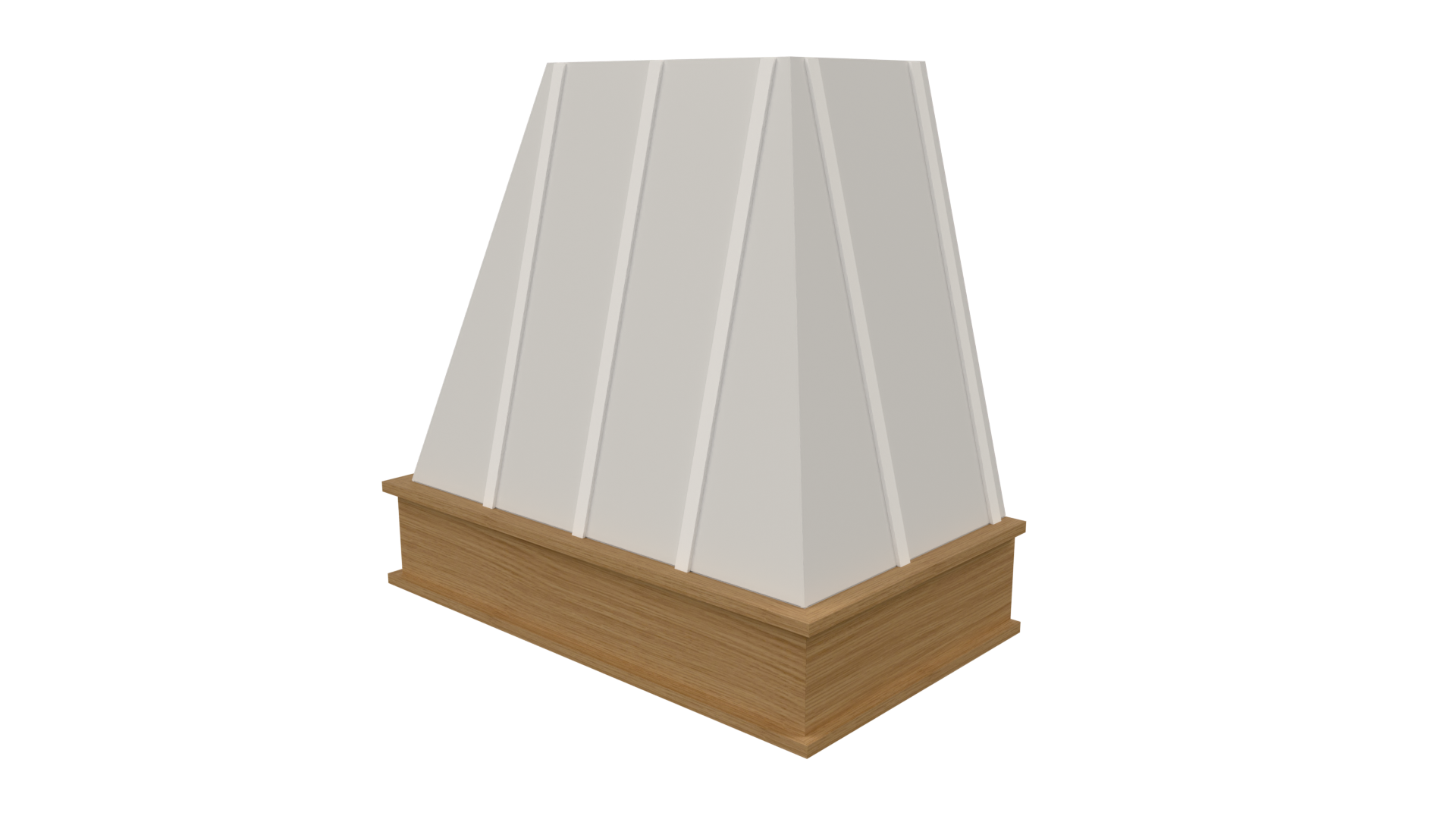 Front: Front view of Compound Taper range hood file for Mozaik Software