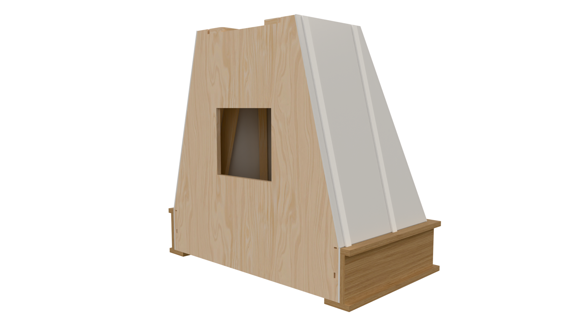 Rear: Rear view of Compound Taper parametric hood file for Mozaik Software