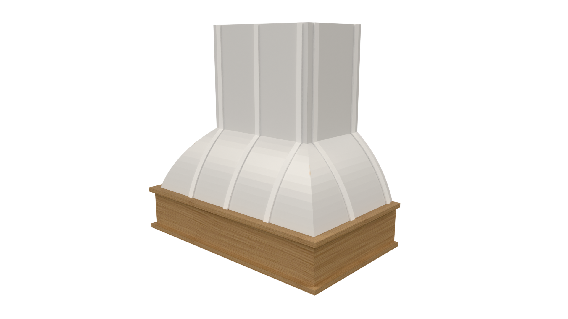 Front: Front view of Compound Step Ballast range hood file for Mozaik Software
