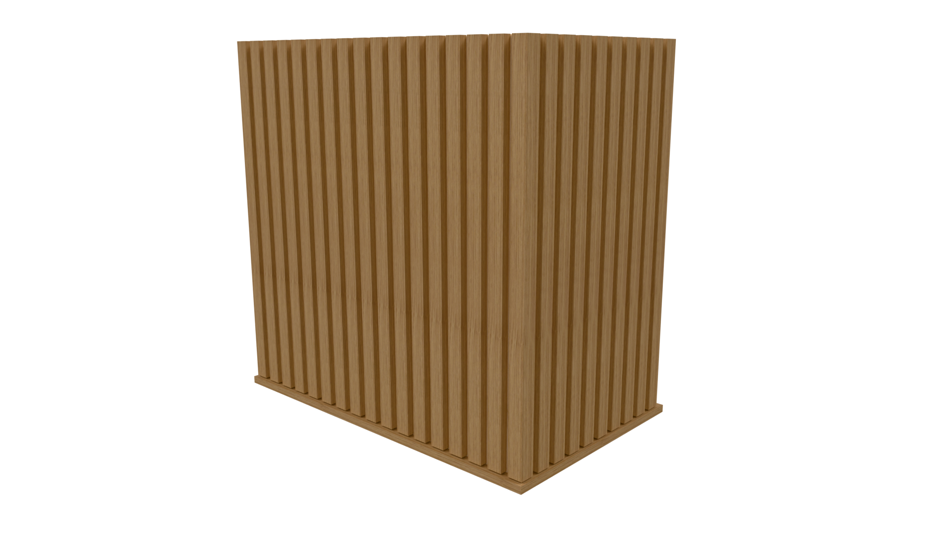 Front: Front view of Vertical Slat range hood file for Mozaik Software