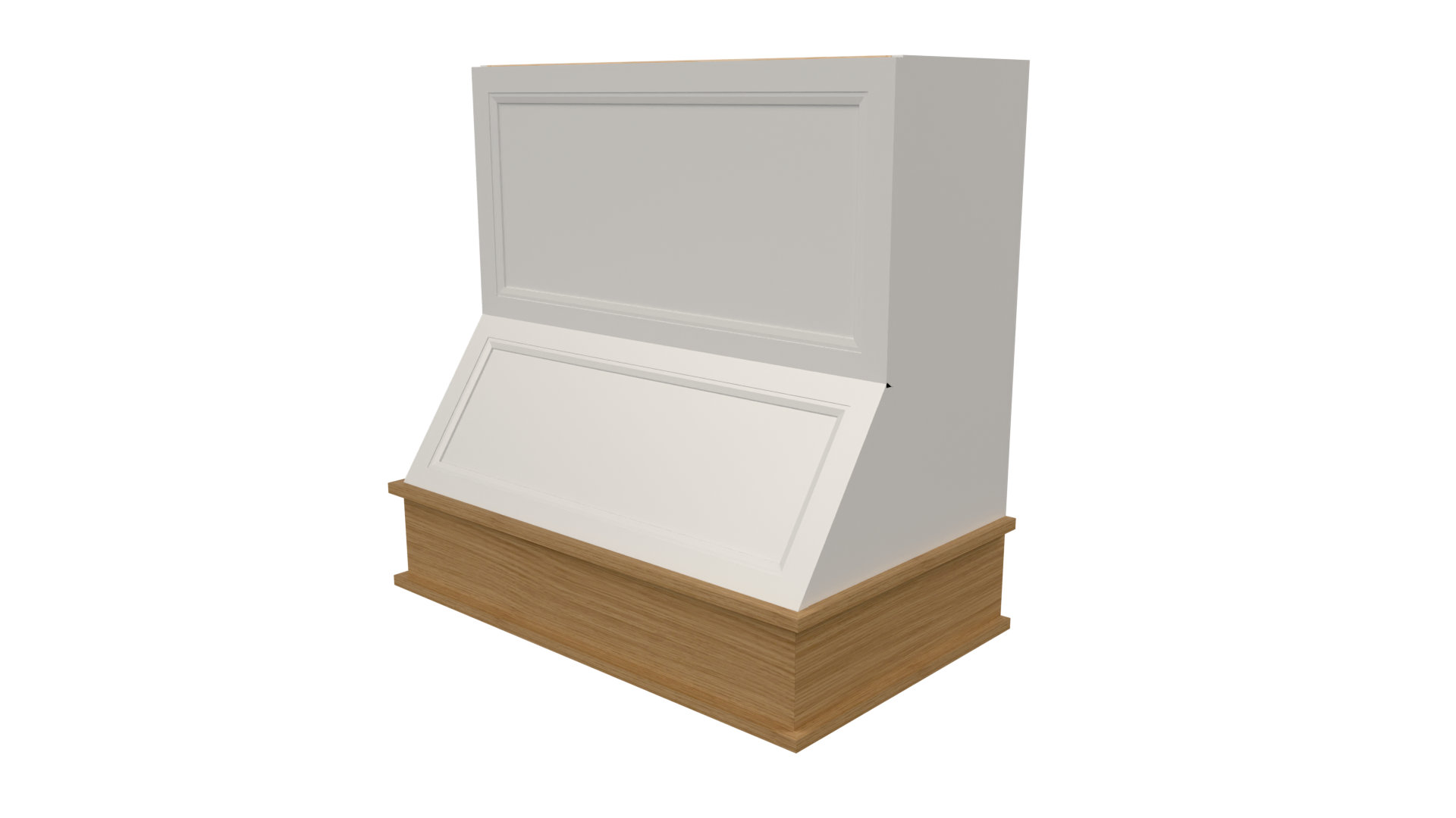 Front: Front view of Stepped Taper MDF Door range hood file for Mozaik Software