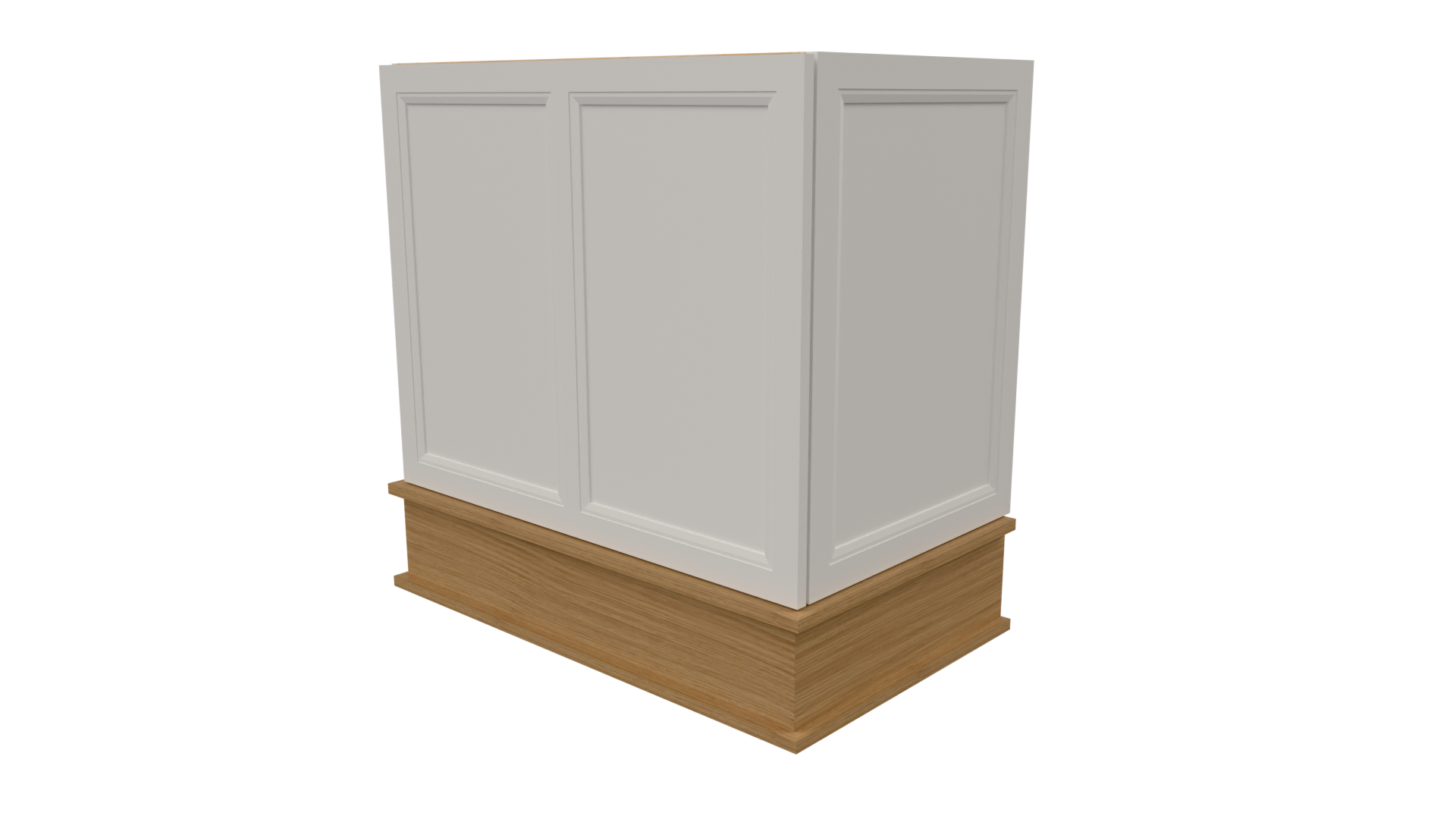 Front: Front view of Flat MDF Door range hood file for Mozaik Software