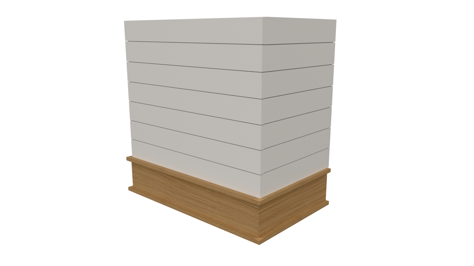 Front: Front view of Shiplap range hood file for Mozaik Software