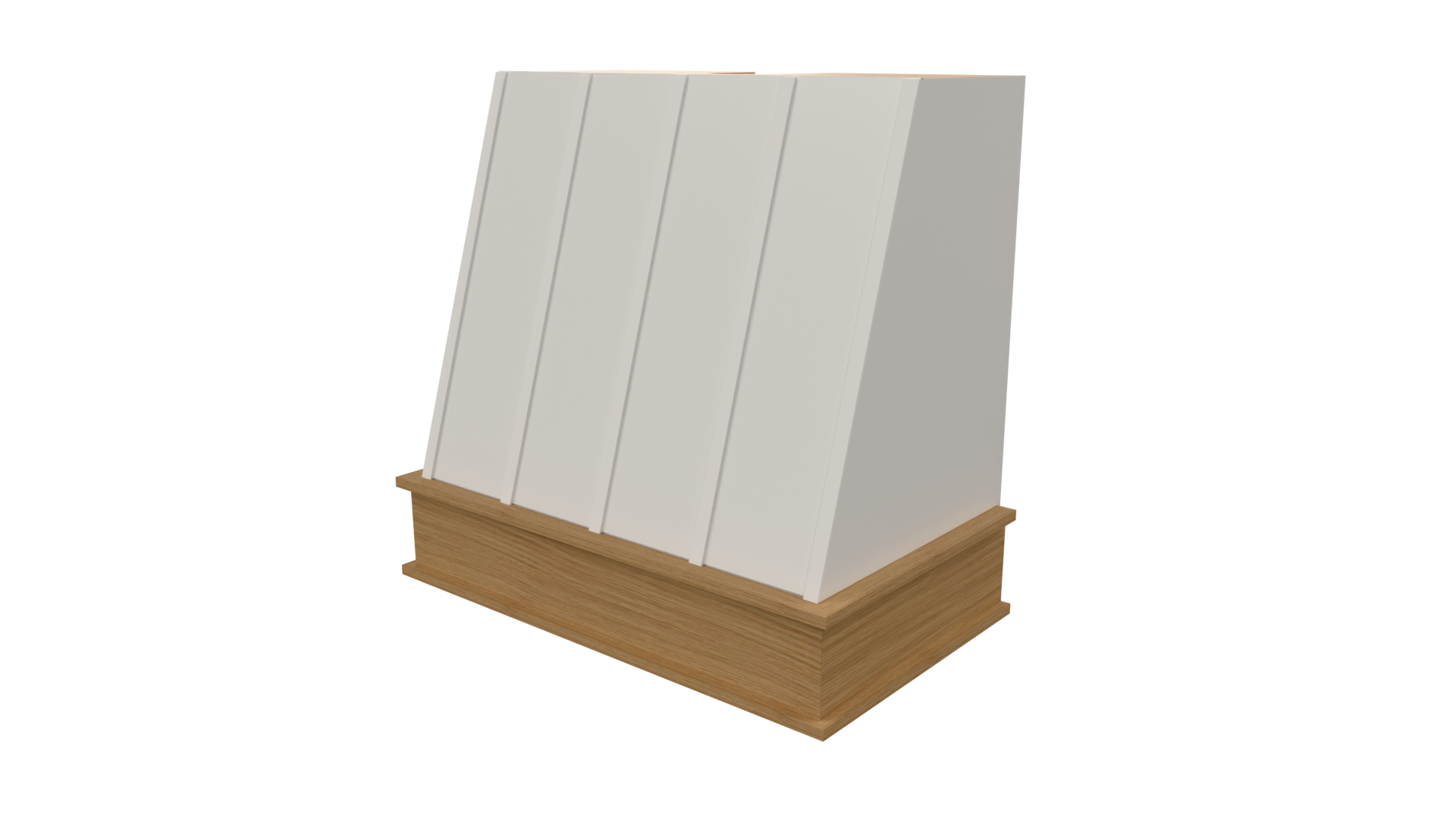 Front view of Tapered range hood file for Mozaik Software